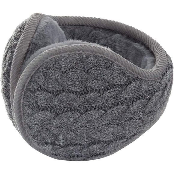 Unisex A-pink Warm Knit Cashmere Adjustable Wrap Outdoor Fur Earwarmer - Picture 1 of 6